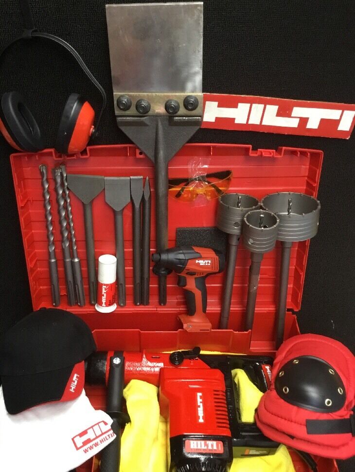 HILTI TE 75, PREOWNED, FREE SID 2-A, CHISEL, BITS, A LOT OF EXTRA