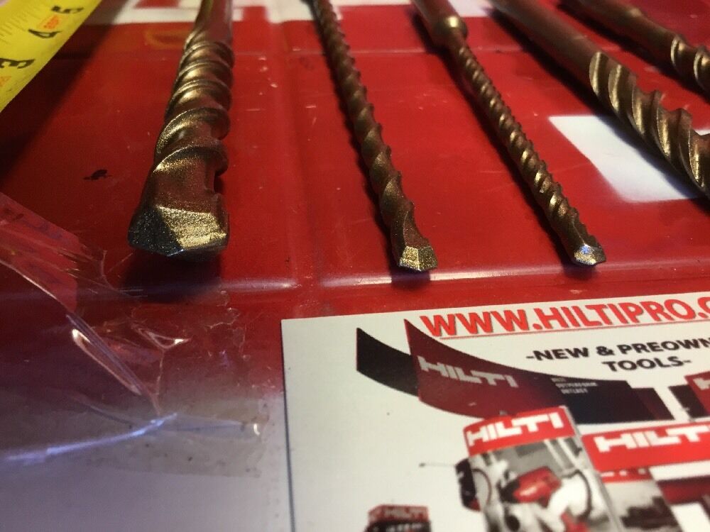 HILTI DRILL BIT 1/4", 1/2", 3/8" SDS PLUS, SET OF 5,