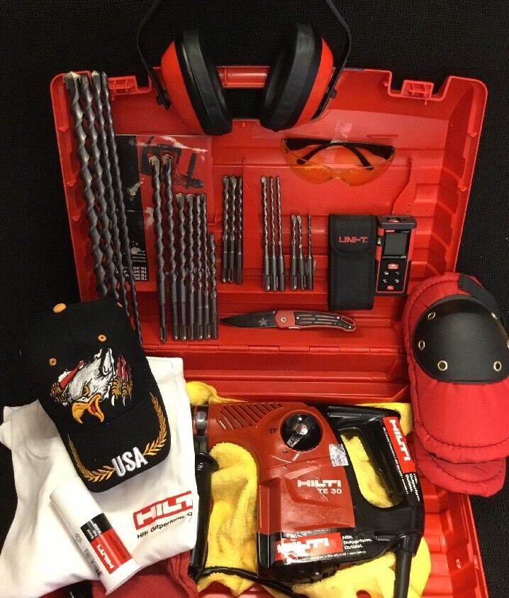 HILTI TE 30, PREOWNED , FREE LASER METER, BITS, EXTRAS