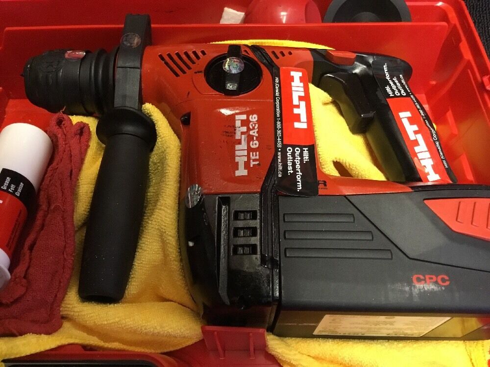 HILTI TE 6-A36 PREOWNED, FREE THERMO, BITS, LOT OF EXTRAS, FAST SHIP