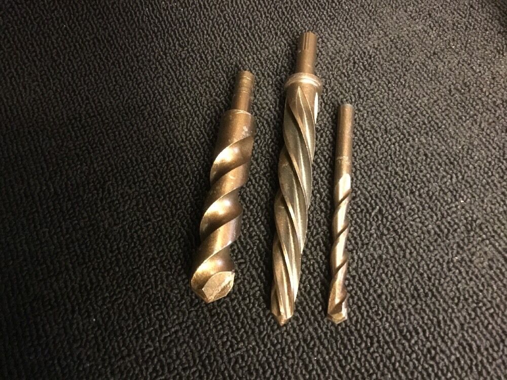 HILTI-BOSH SET OF PERCUSSION BIT 7/8", 1/2", 3/8",PREOWNED, FREE HAT