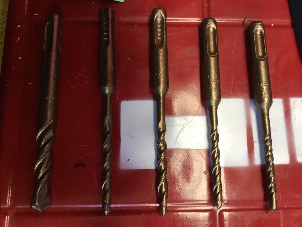 HILTI DRILL BIT 3/8", 1/4", 3/16" SDS PLUS, SET OF 5