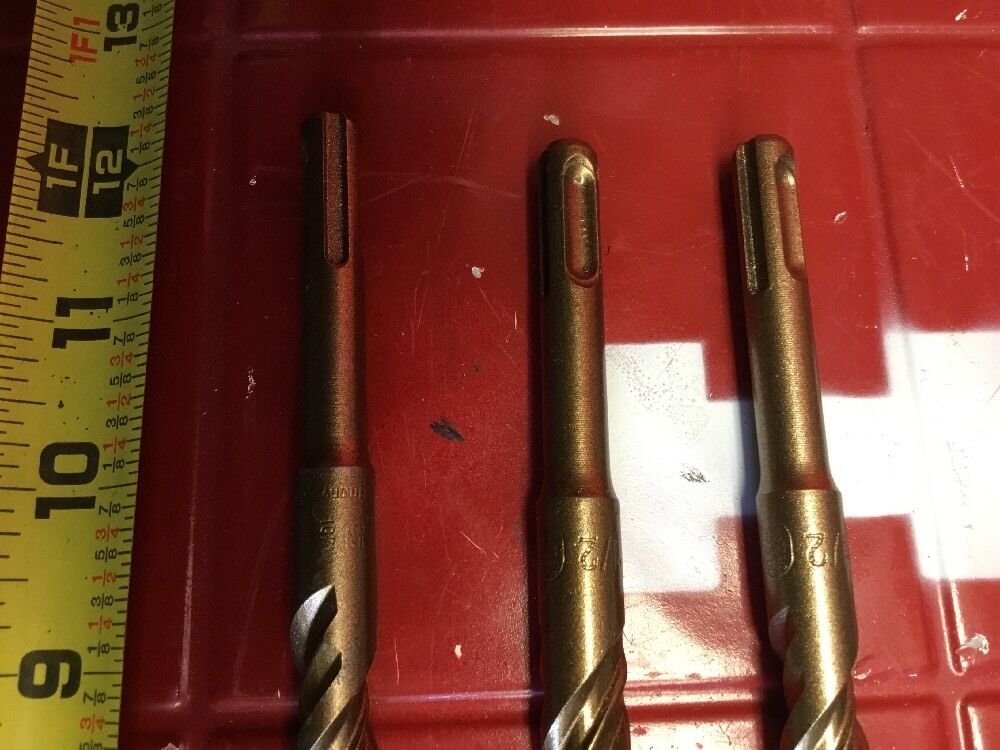 HILTI DRILL BIT 1/2" X 12" SDS PLU SET OF 3,