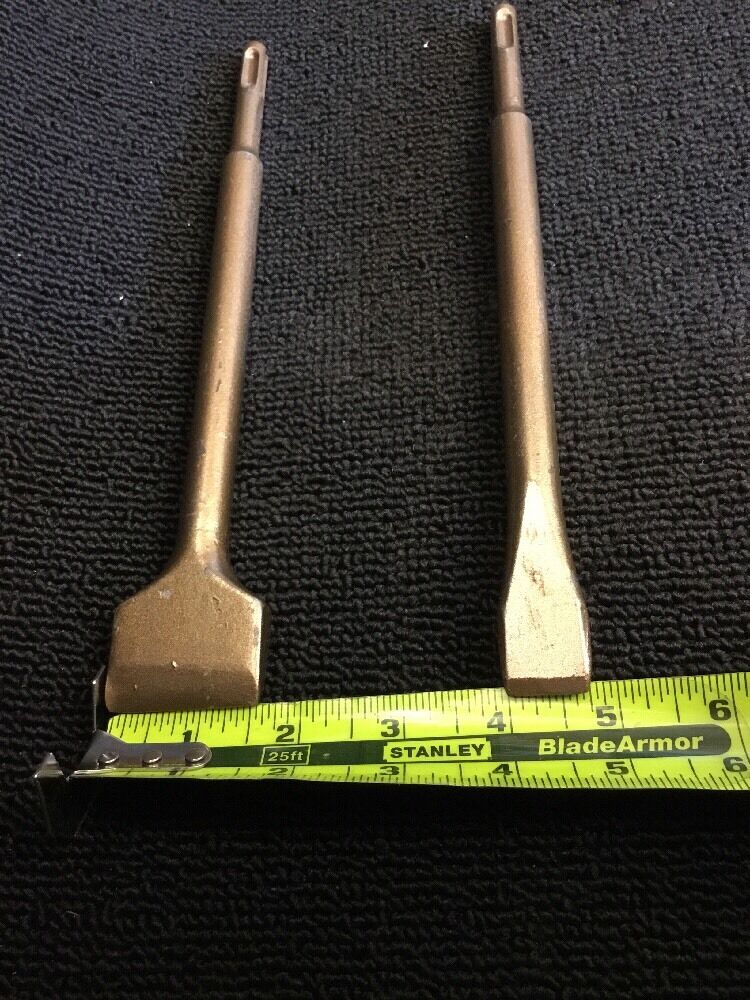 HILTI SDS PLUS CHISEL FLAT 1-1/2" X 9" AND 3/4" X 9" PREOWNED