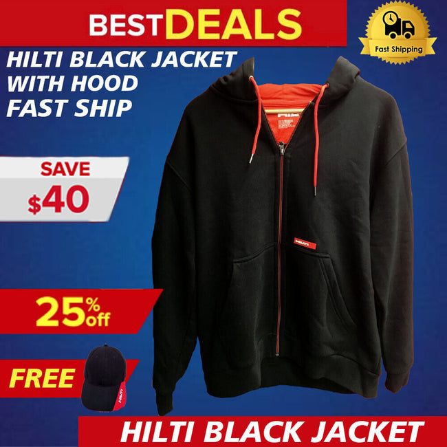 HILTI BLACK JACKET WITH HOOD