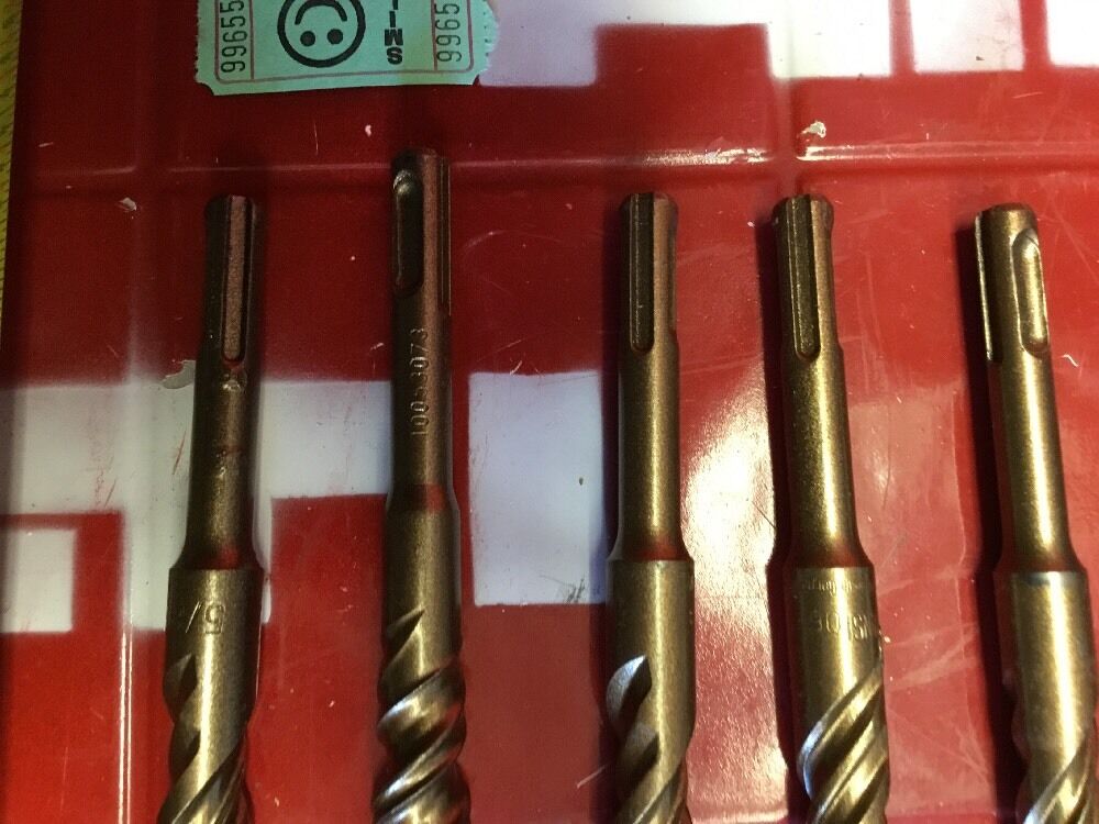 HILTI DRILL BIT 5/8" X 8" SDS PLUS SET OF 5,