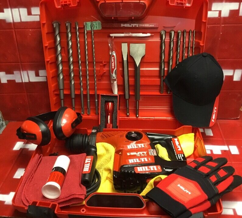 HILTI TE 16-C DRILL, PREOWNED, LOADED WITH FREE EXTRAS