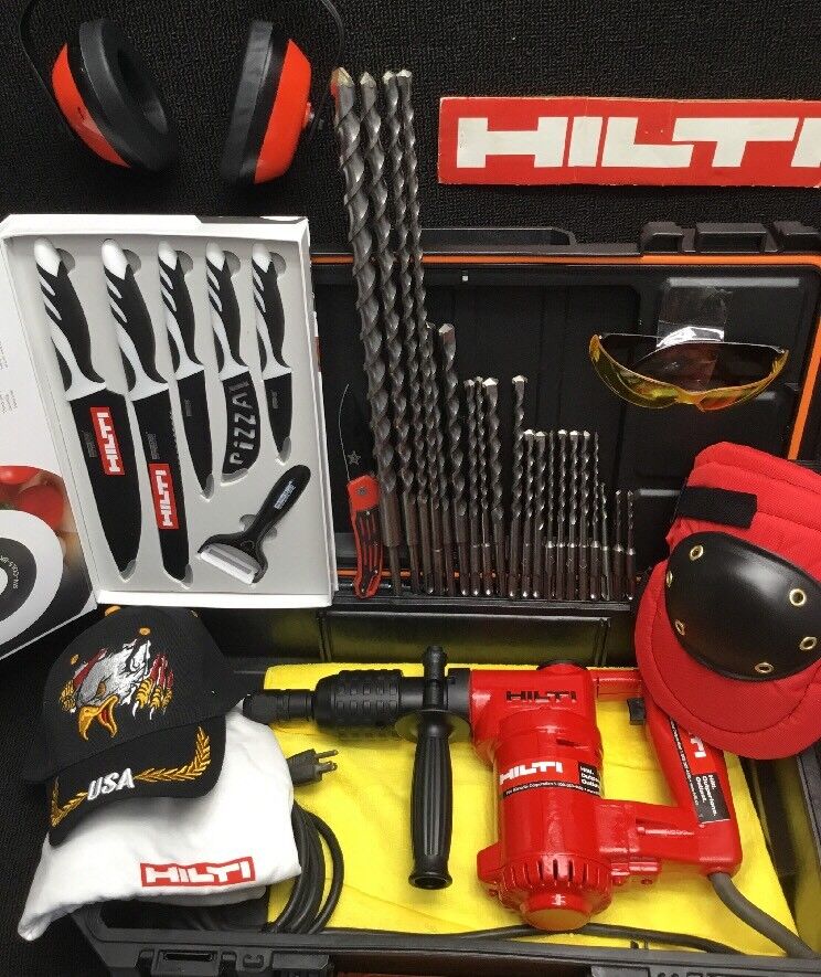 HILTI TE 17 HAMMER DRILL, PREOWNED, FREE KNIFE SET,  EXTRAS