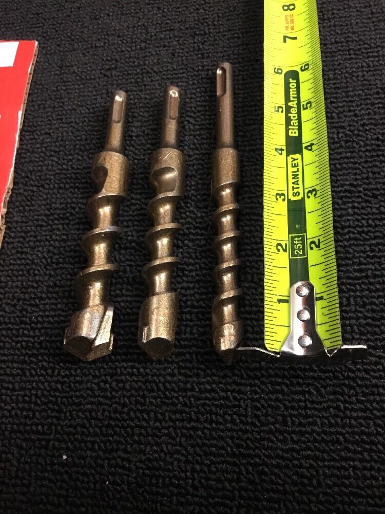 HILTI SET OF BITS SDS PLUS 7/8", 3/4", 5/8" PREOWNED, FREE HAT