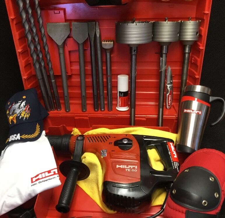 HILTI TE 50, GREAT CONDITION, FREE COFFEE MUG, CORE BITS, CHISEL, FAST SHIP