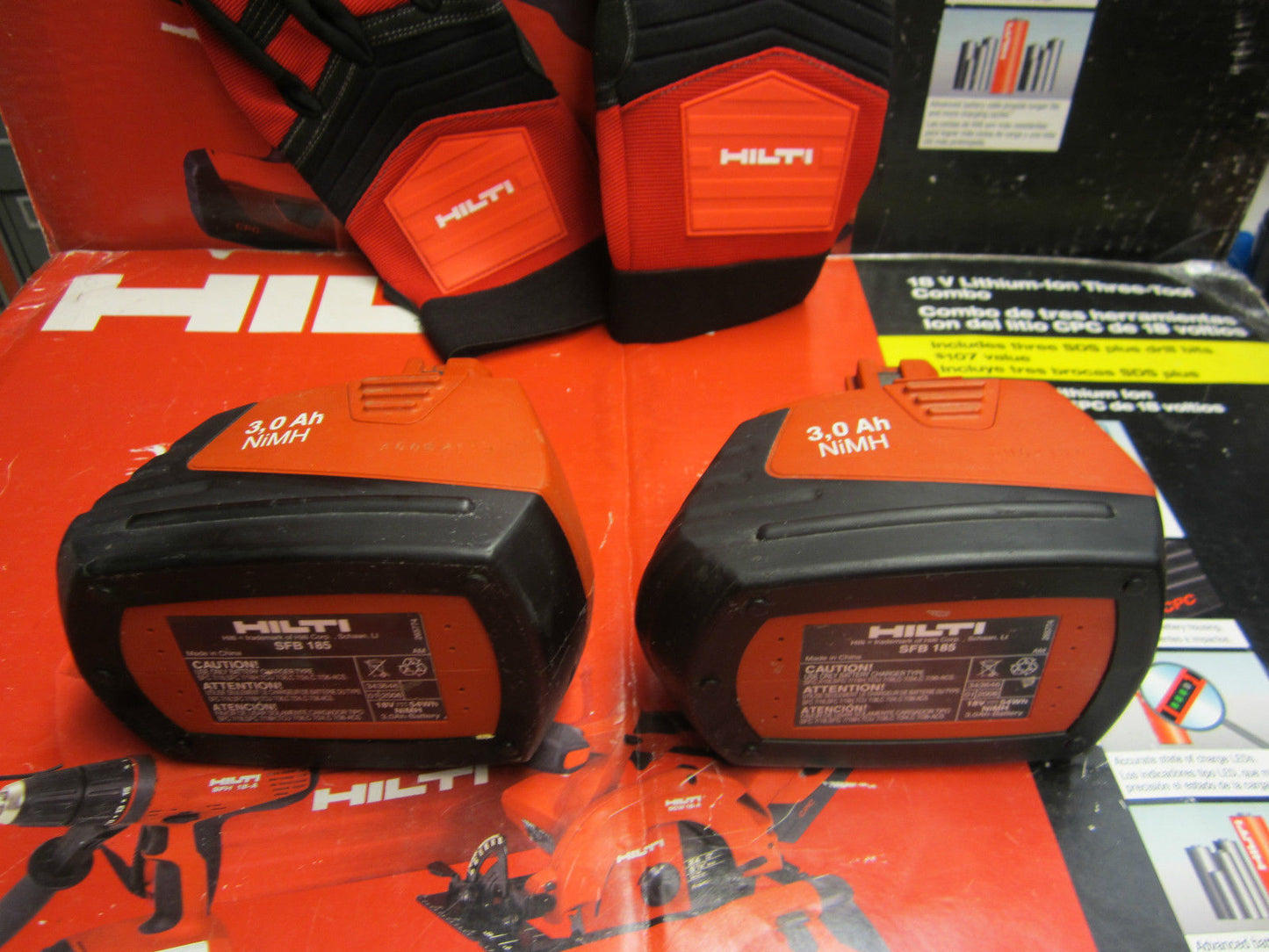 HILTI (2) SFB 185 3.0Ah 18V BATTERIES,IN EXCELLENT CONDITION ,DURABLE