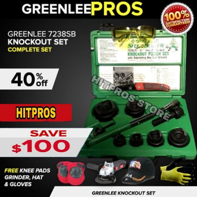 Greenlee 7238sb Slug Buster Knock out Set, PREOWNED