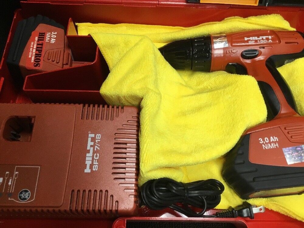 HILTI SF 150-A CORDLESS DRILL SET, PREOWNED, FREE BITS, HILTI SID 2-A,