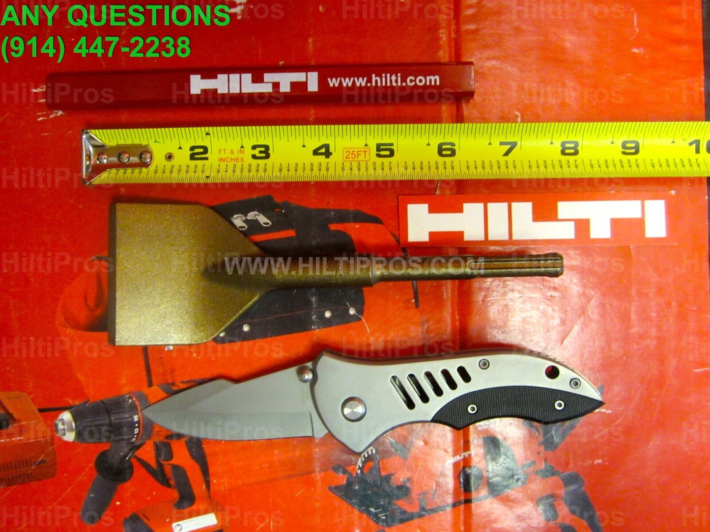 HILTI WIDE FLAT CHISEL/SCRAPER TE-CP-SPMK 6/18, FREE KNIFE & PENCIL, FAST SHIP