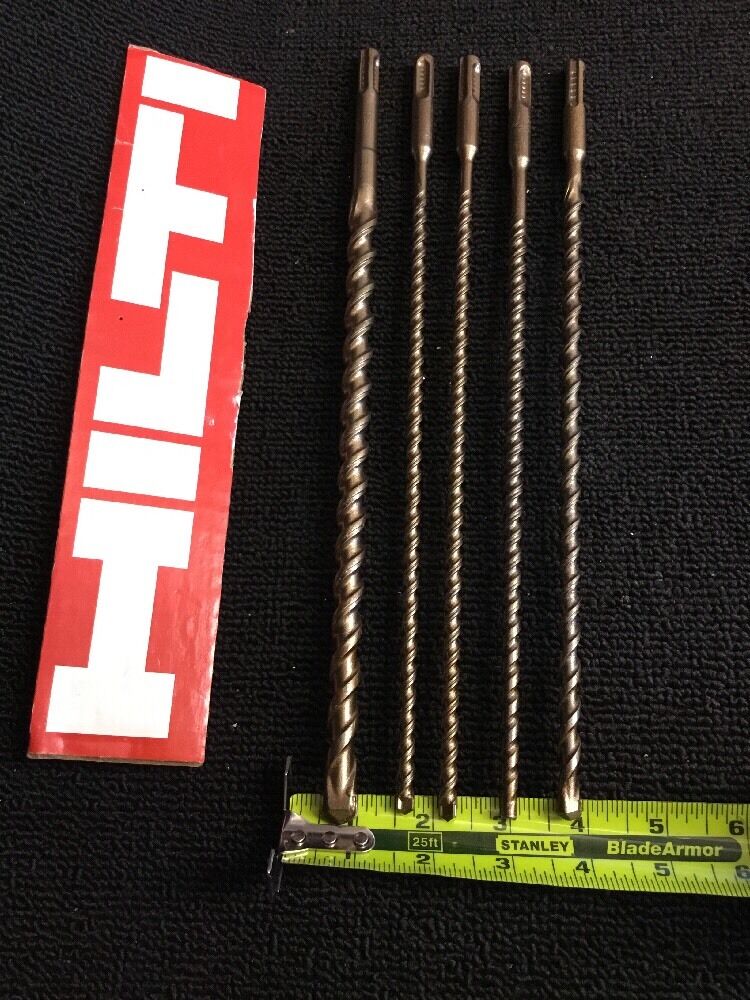 HILTI SET OF BITS SDS PLUS 1/2", 1/4", 5/16" PREOWNED, FREE HAT