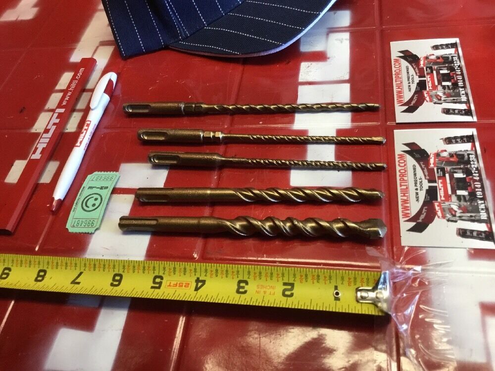 HILTI DRILL BIT 1/2", 1/4", 3/8" SDS PLUS, SET OF 5