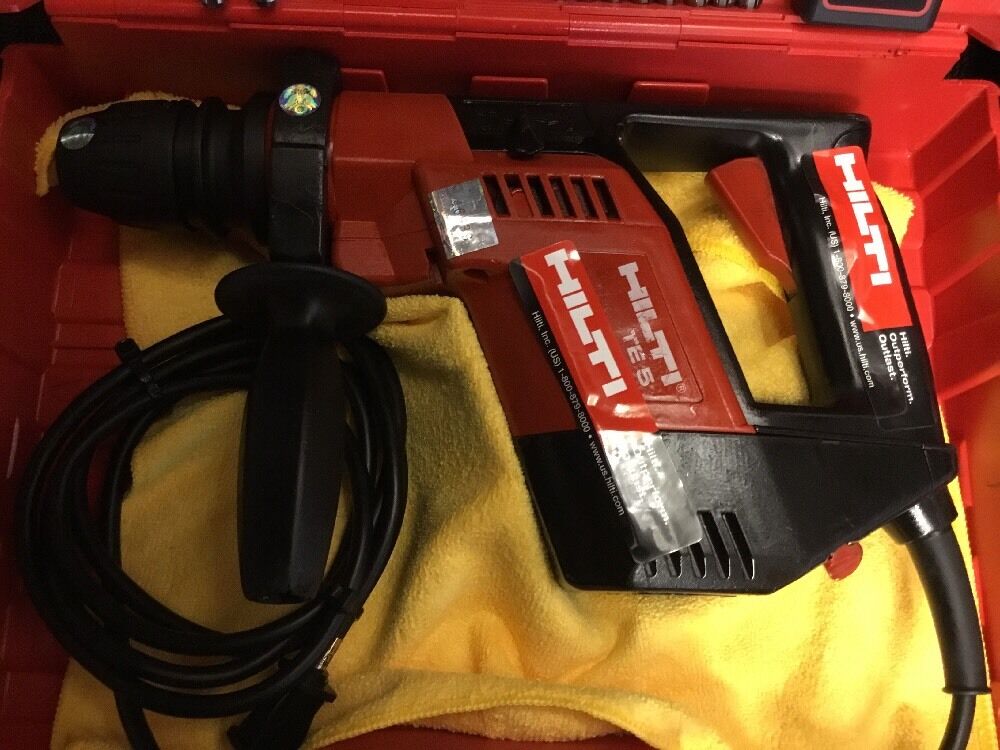 HILTI TE 5 PREOWNED, FREE LASER METER, BITS, LOT OF EXTRAS