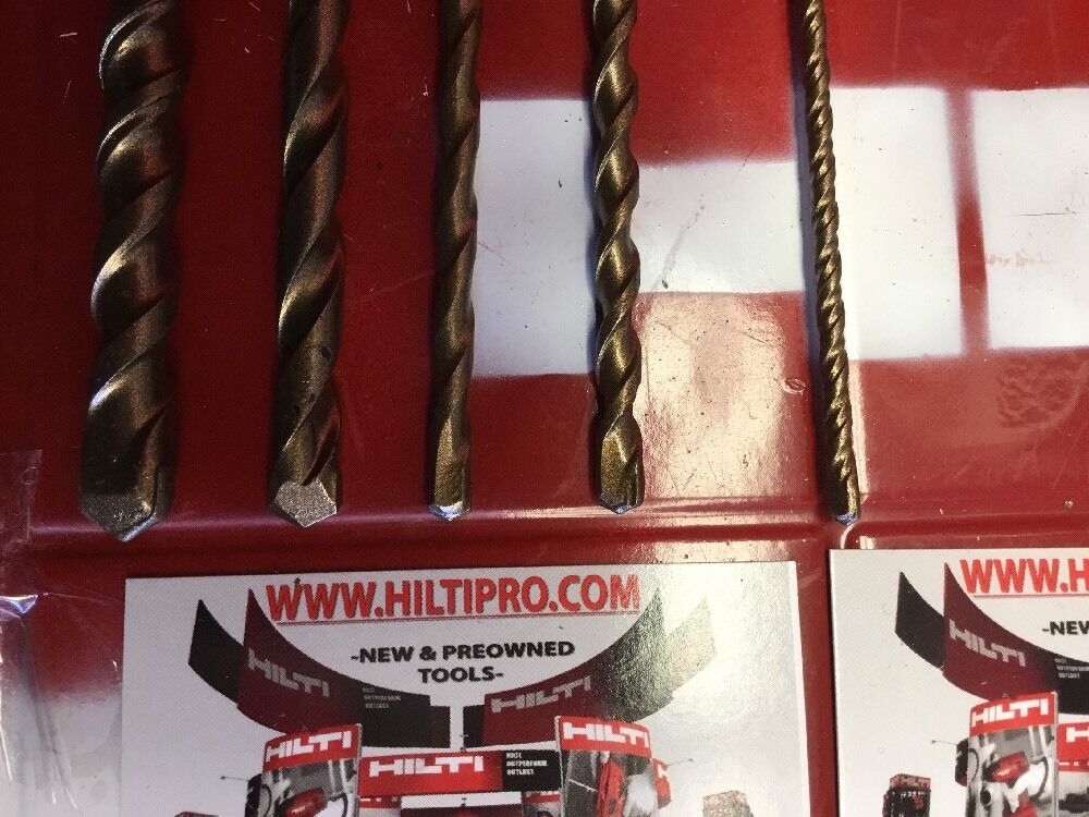 HILTI DRILL BIT 1/2", 3/8", 1/4" SDS PLUS, SET OF 5,