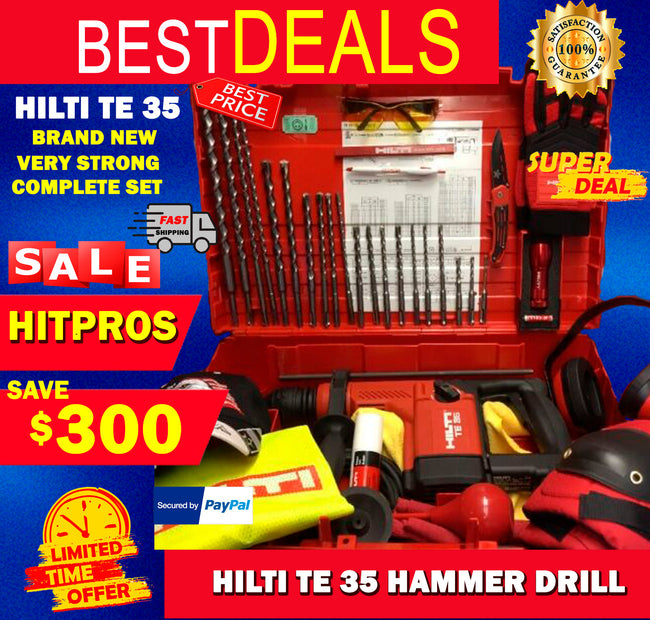 HILTI TE 35 HAMMER DRILL,K, BRAND NEW, VERY STRONG, FREE BITS