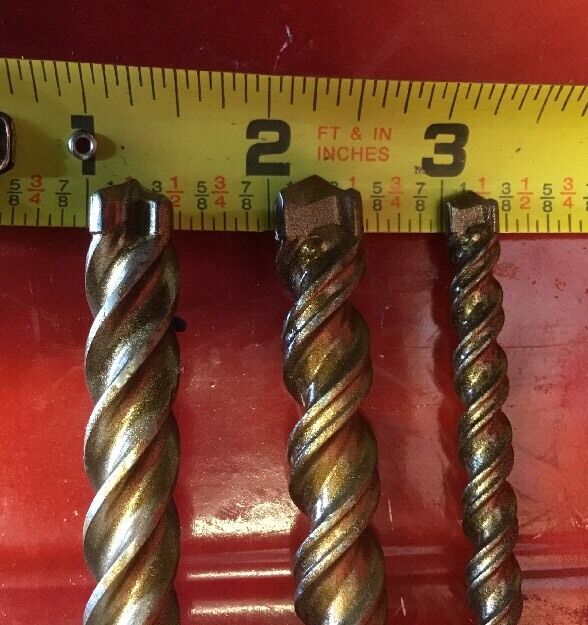 HILTI TE-CX 1/2", 5/16" SDS PLUS, L@@K, SET OF 3, PREOWNED, FREE HAT, FAST SHIP