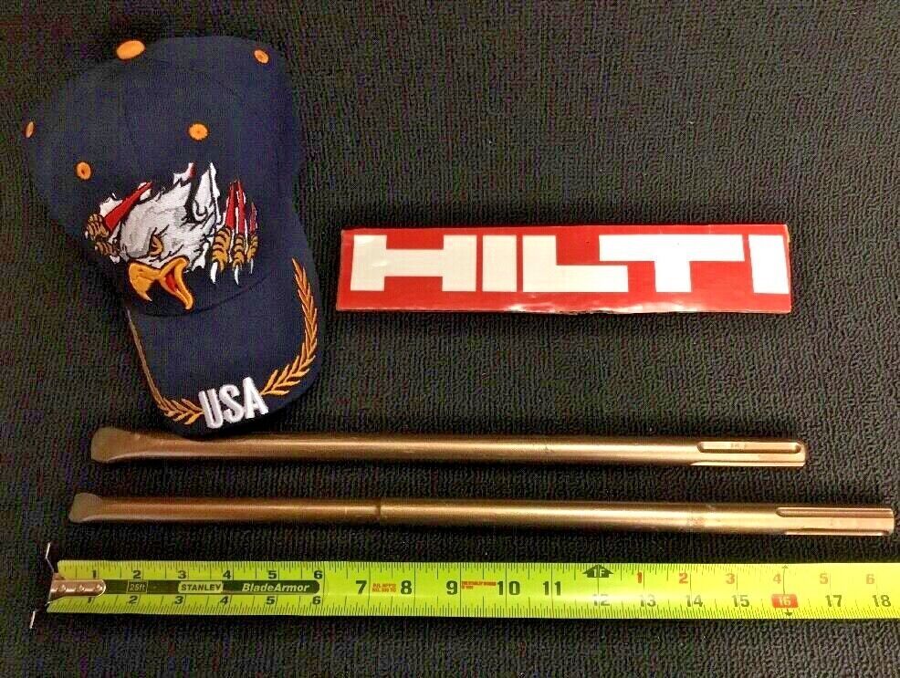 HILTI CHISEL SDS MAX SET FLAT 3/4" AND FLAT 5/8", PREOWNED