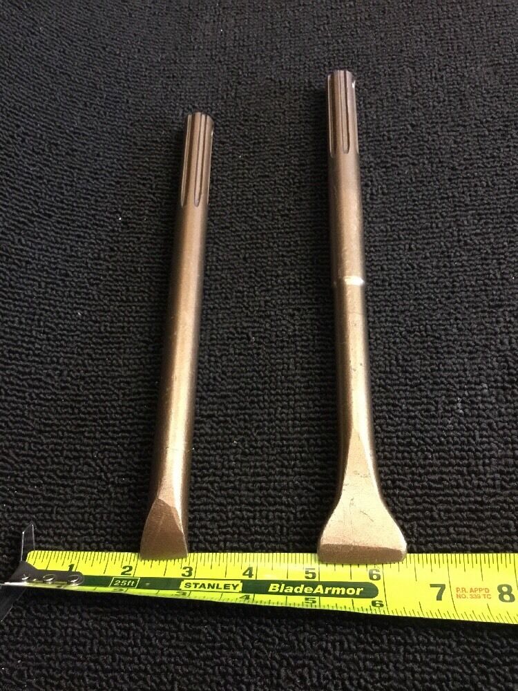 HILTI CHISEL SDS MAX FLAT (1-3/8" X 11") & (3/4" X 10") PREOWNED