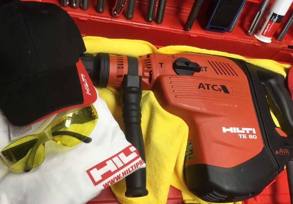 HILTI TE 80 ATC AVR, NEW, FREE SPEAKER, BITS, CHISELS, EXTRAS, FAST SHIP