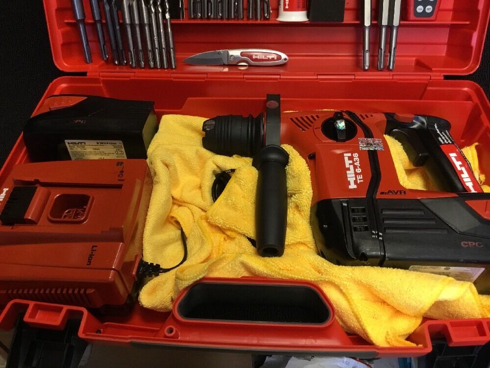 HILTI TE 6-A36 DISPLAY, FREE LASER METER, BITS, FAST SHIP