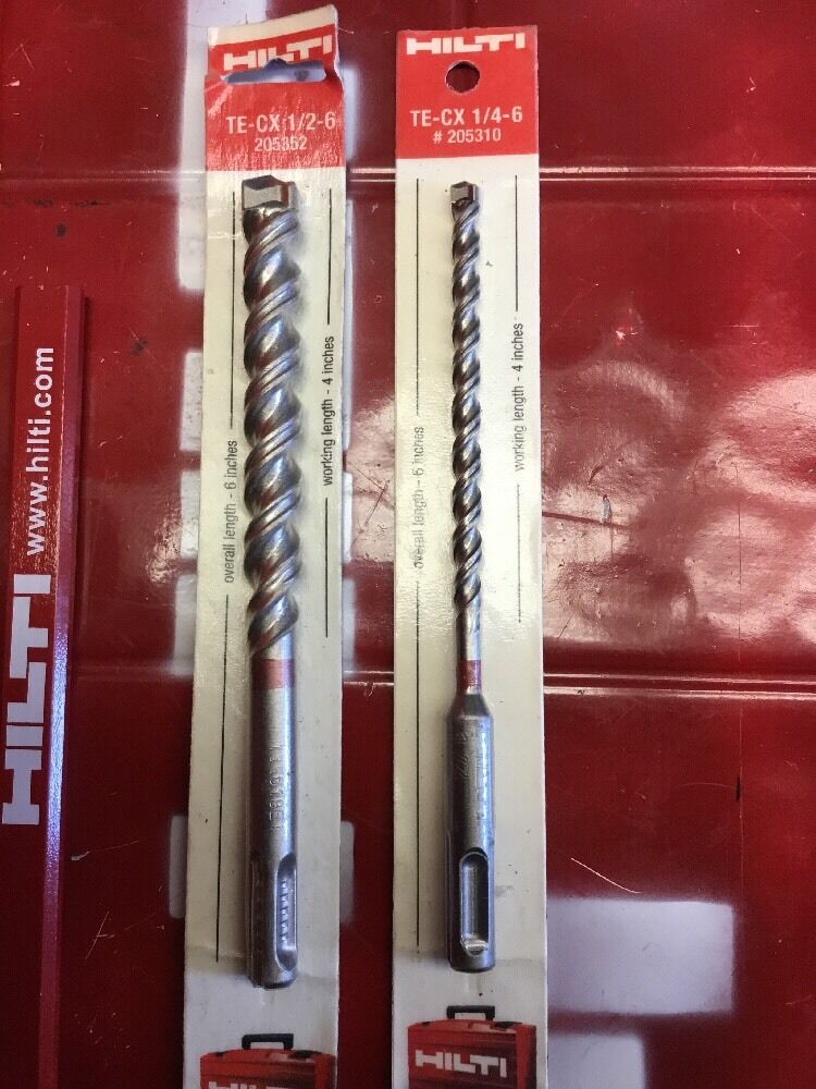 HILTI SDS PLUS 1/2", 1/4" X 6" TE-CX, SET OF 2