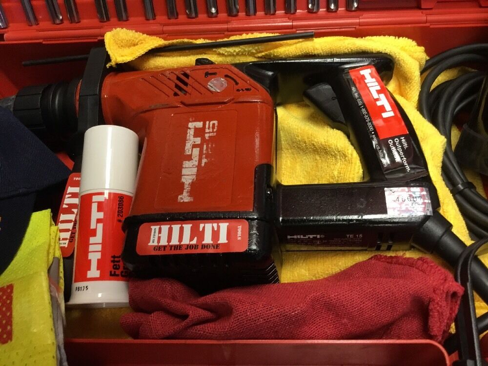 HILTI TE 15 HAMMER DRILL,PREOWNED, FREE HILTI THERMO