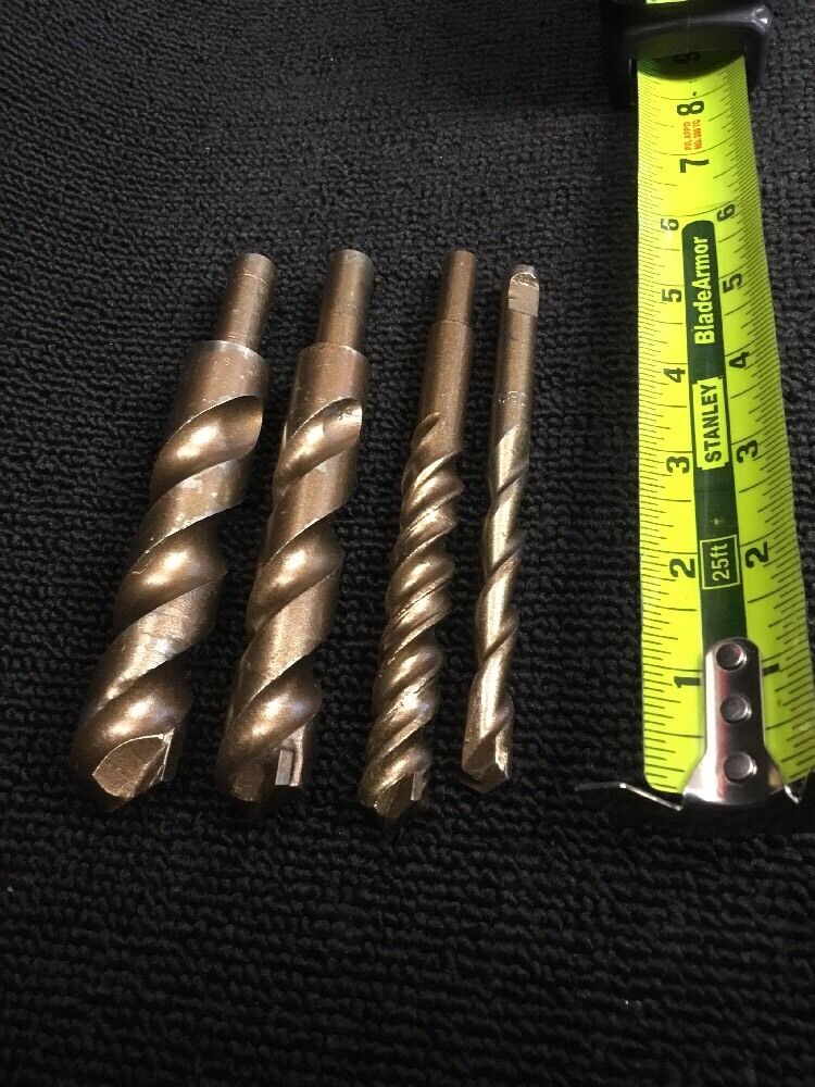 HILTI-BOSH SET PERCUSSION BIT 7/8", 3/4", 5/8, 1/2,PREOWNED, FREE HAT