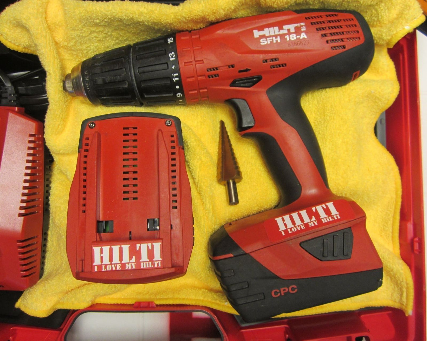 HILTI SFH 18-A DRILL SET WITH FREE EXTRAS, PREOWNED,ORIGINAL