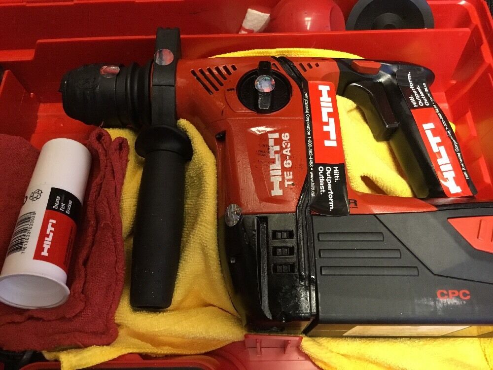 HILTI TE 6-A36 PREOWNED, FREE THERMO, BITS, LOT OF EXTRAS, FAST SHIP