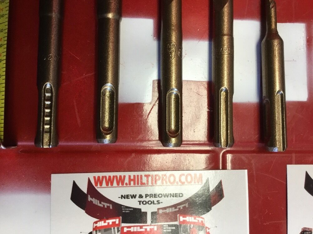 HILTI DRILL BIT 1/2", 3/8", 1/4" SDS PLUS, SET OF 5,