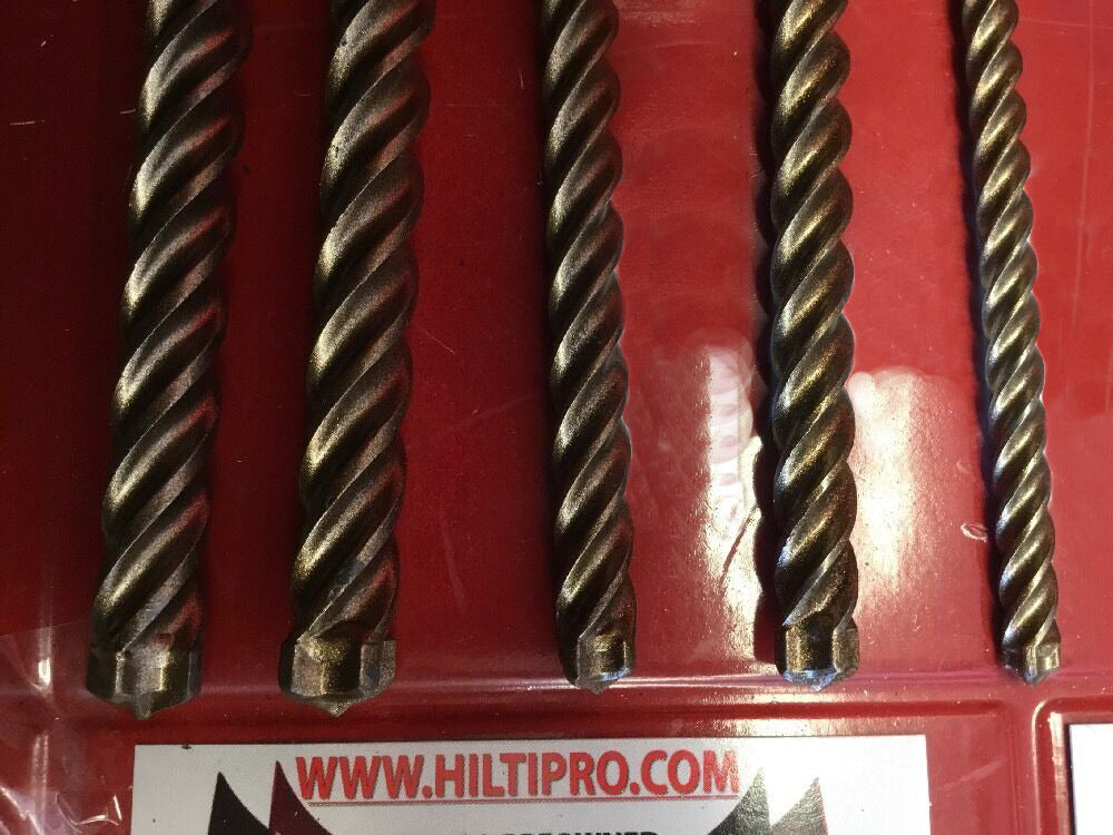 HILTI TE-CX 1/2", 3/8", 1/4" SDS PLUS, SET OF 5, PREOWNED, FREE HAT, FAST SHIP