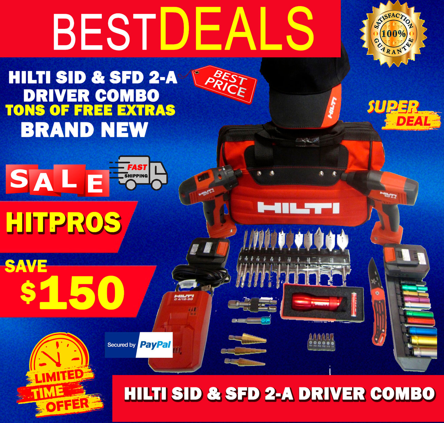 HILTI SID & SFD 2-A DRIVER COMBO, BRAND NEW, TONS OF FREE EXTRAS