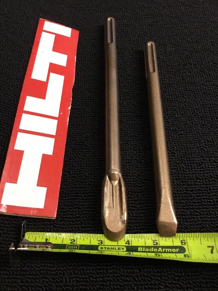 HILTI CHISEL SDS MAX SET FLAT 7/8" AND FLAT 1/2", PREOWNED