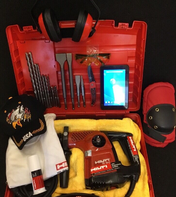 HILTI TE 16-C PREOWNED, FREE TABLET, BITS, CHISELS, A LOT OF EXTRAS