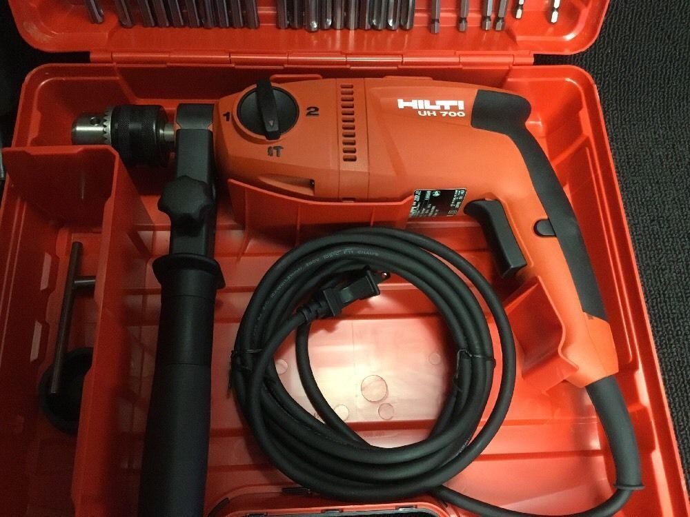 HILTI UH 700 HAMMER DRILL, NEW, FREE ANGLE GRINDER, A LOT OF EXTRAS