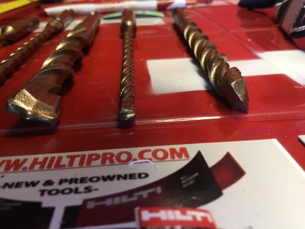 HILTI DRILL BIT 1/2", 1/4", 3/8" SDS PLUS, FREE EXTRAS, SET OF 5