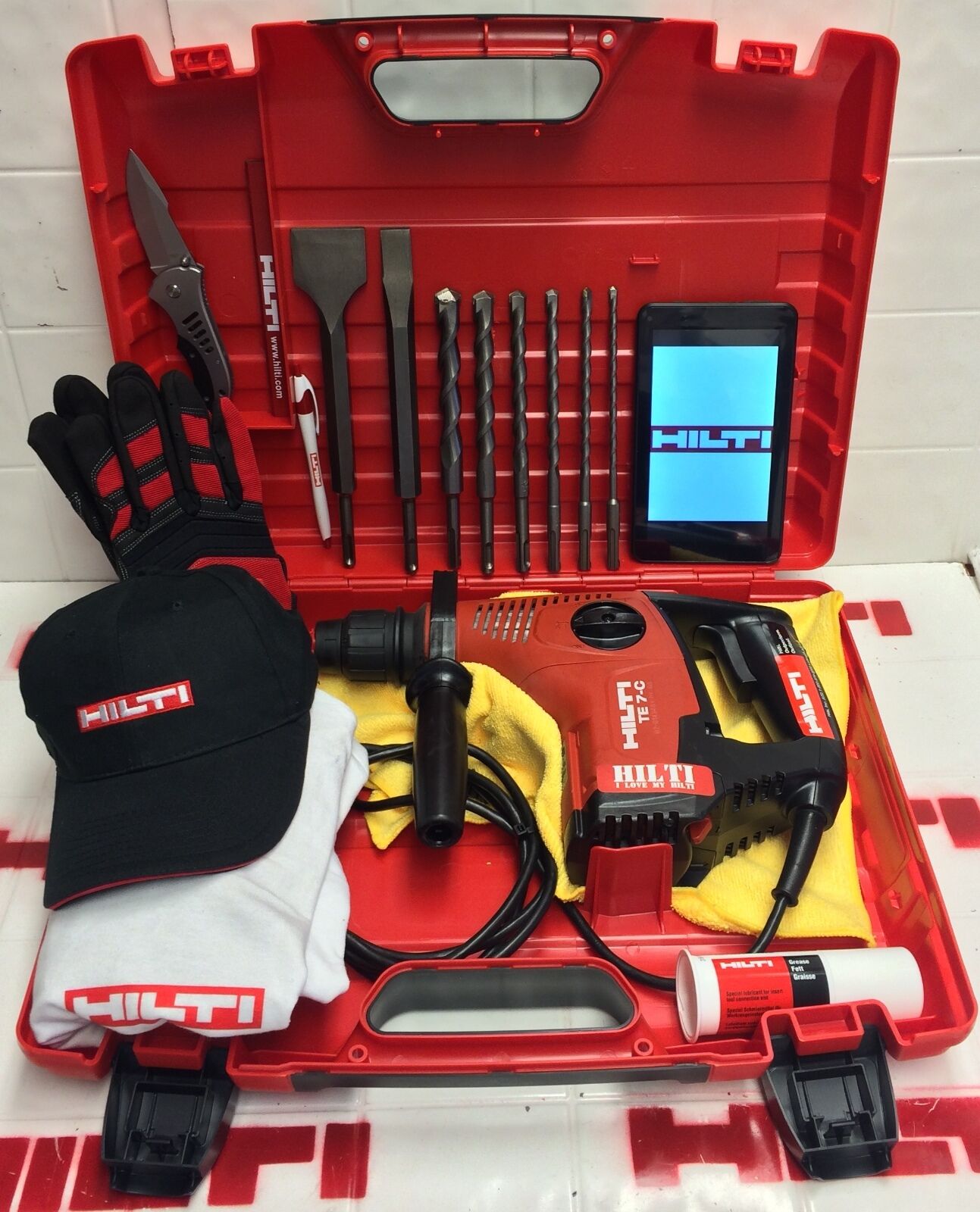 HILTI TE 7-C MINT CONDITION, FREE TABLET, BITS, A LOT OF EXTRA