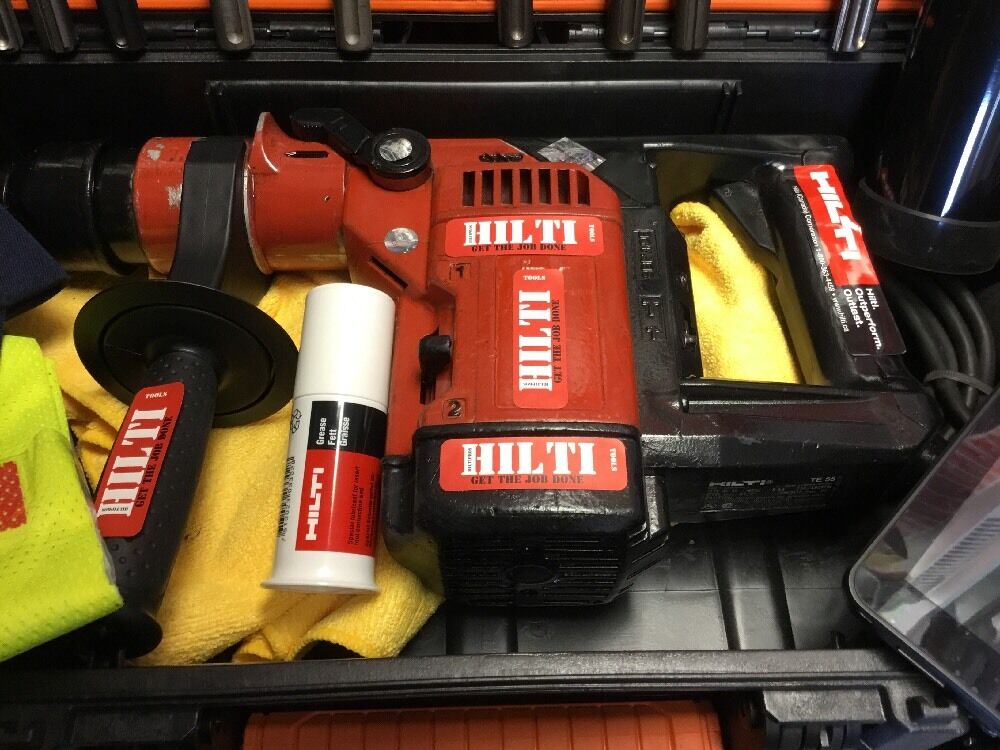 HILTI TE 55 HAMMER DRILL, L@@K, FREE PAD AND EXTRAS, STRONG, GERMANY, FAST SHIP