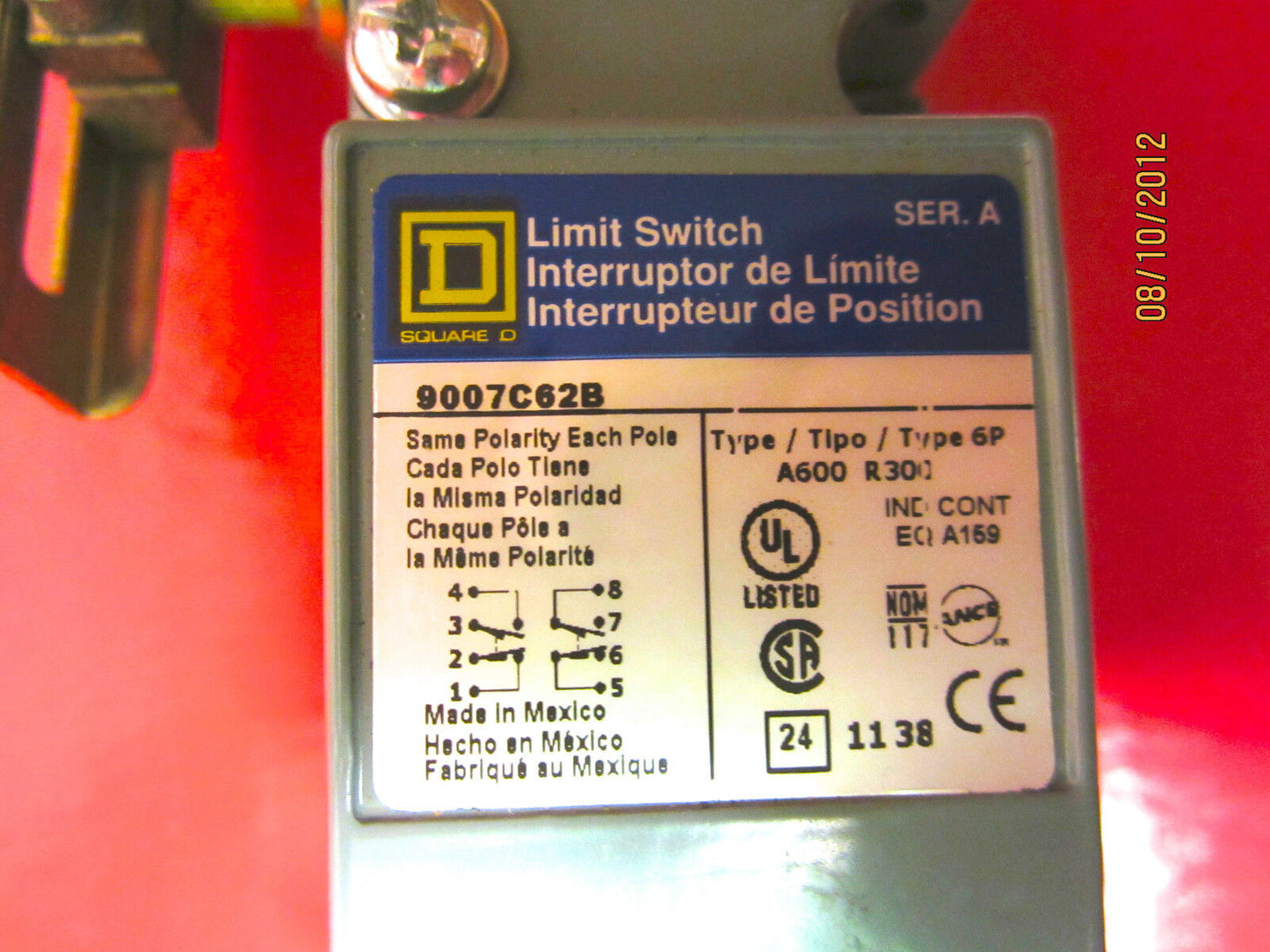 SQUARE  D  HEAVY  DUTY  LIMIT  SWITCH  9007C62B