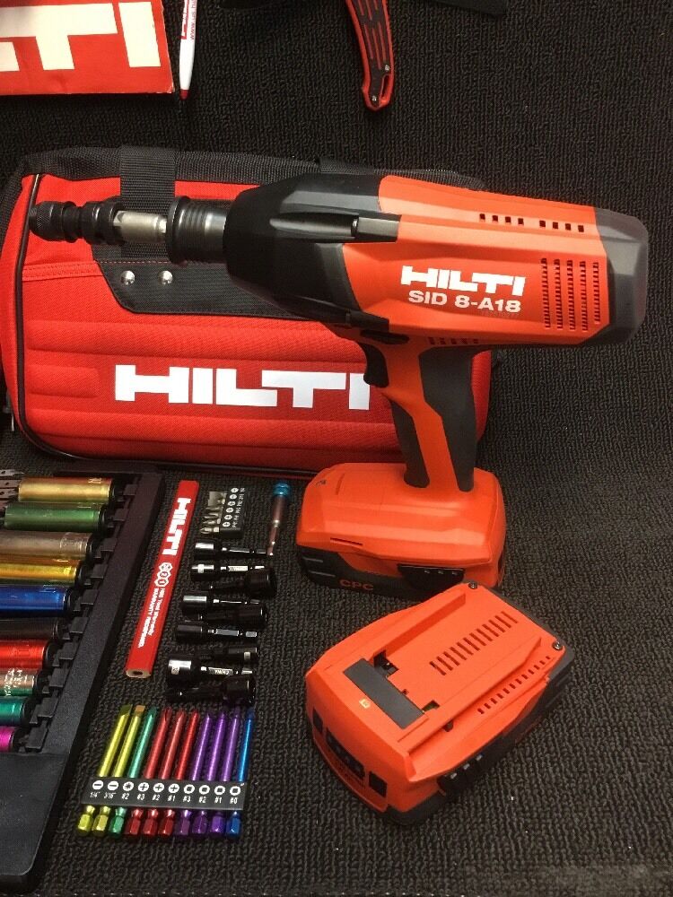 HILTI SID 8-A18 CORDLESS DRIVER, NEW, FREE BITS, EXTRAS, COMPLETE SET