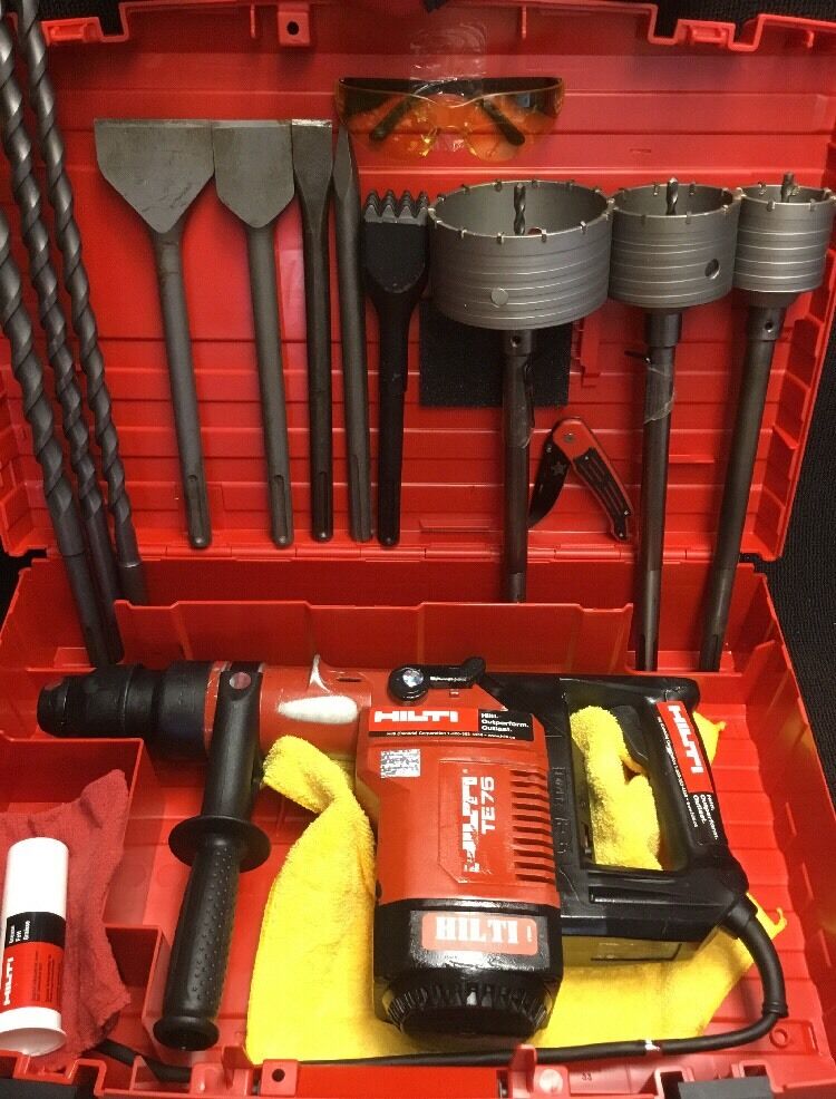 HILTI TE 75 HAMMER DRILL, PREOWNED, FREE BITS & EXTRAS