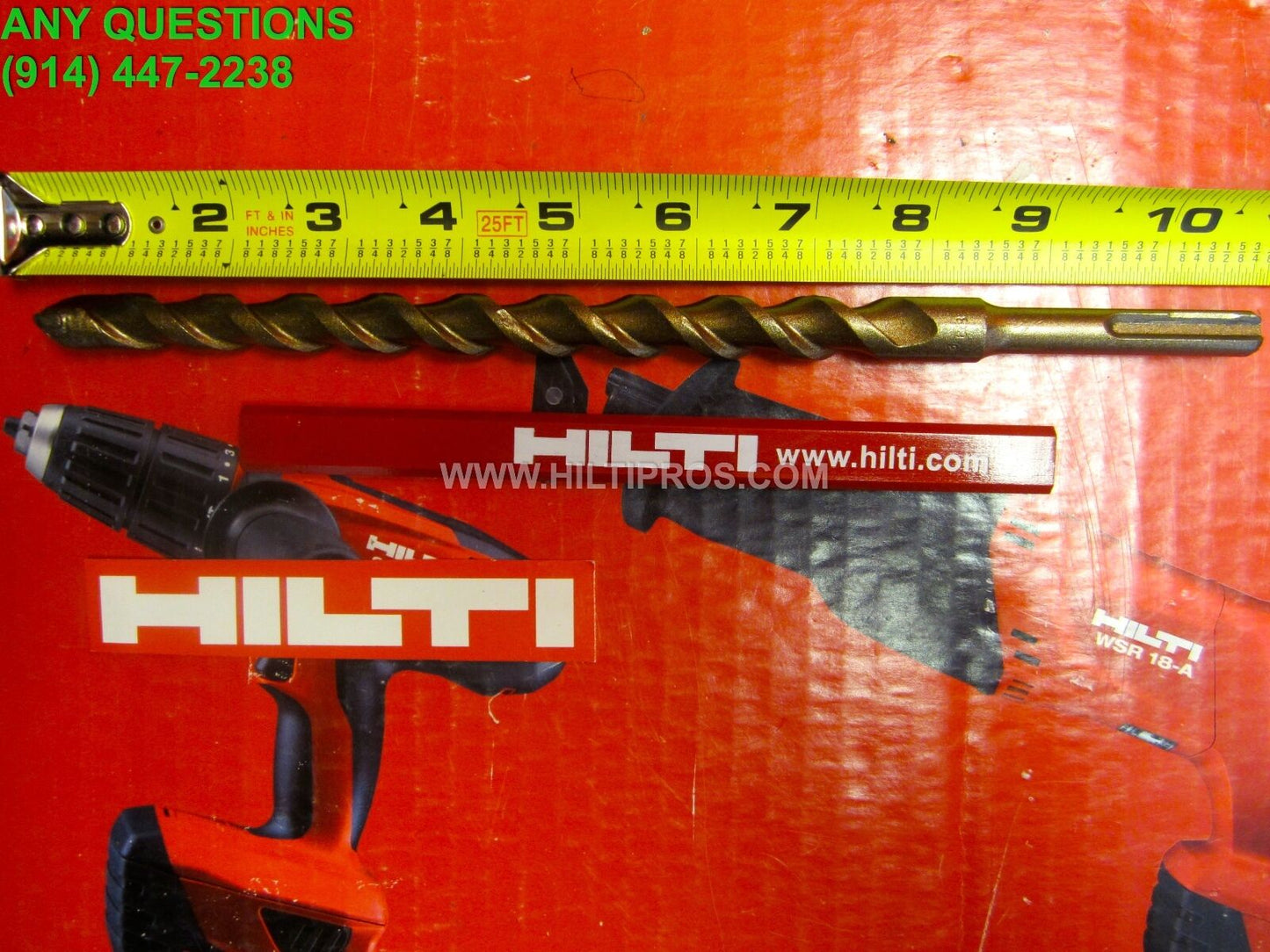 HILTI TE-C 5/8" x 10", SDS PLUS, PREOWNED, MINT CONDITION, DURABLE, FAST SHIPPIN