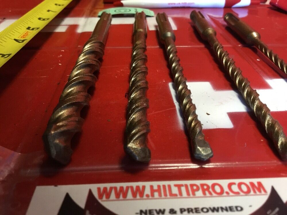 HILTI DRILL BIT 1/2", 3/8", 1/4" SDS PLUS, SET OF 5,