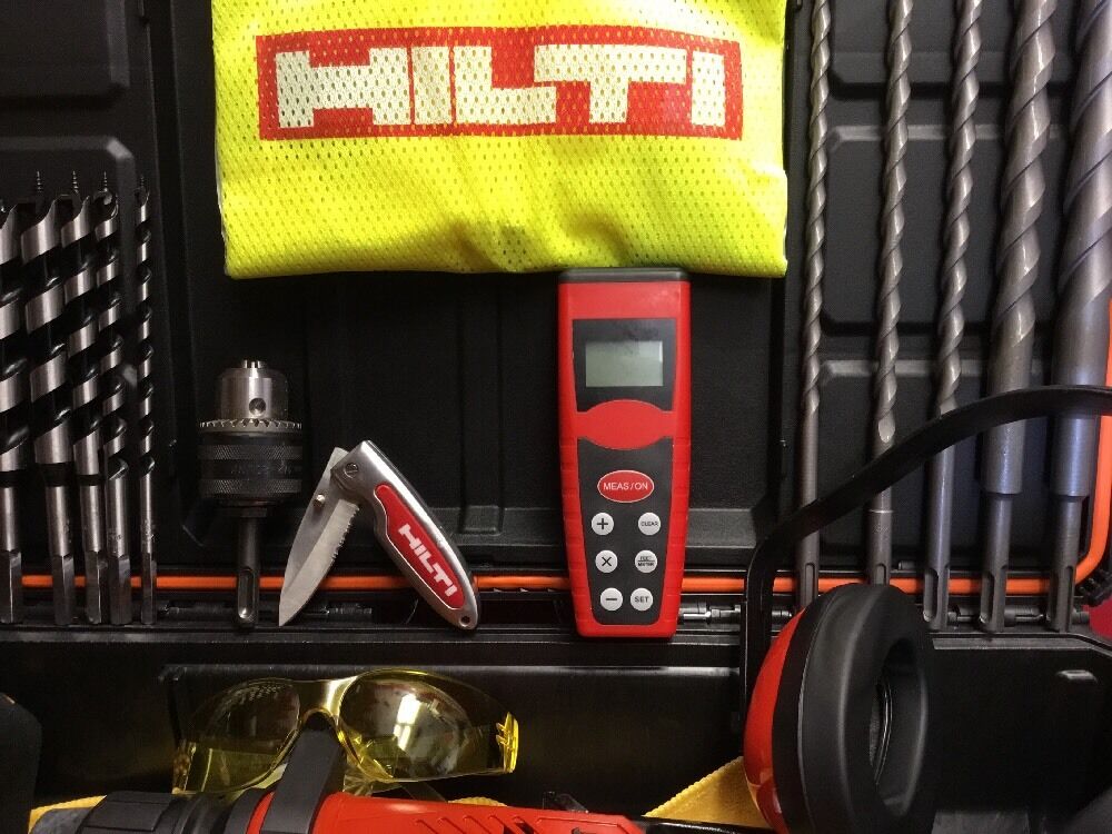 HILTI TE 15,Preowned , Knife ,bits, Laser meter , Hat