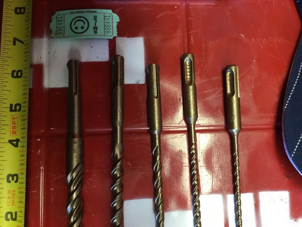 HILTI DRILL BIT 1/2", 1/4", 3/8" SDS PLUS, SET OF 5