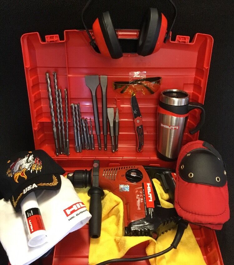 HILTI TE 7-C, PREOWNED, FREE COFFEE MUG, BITS